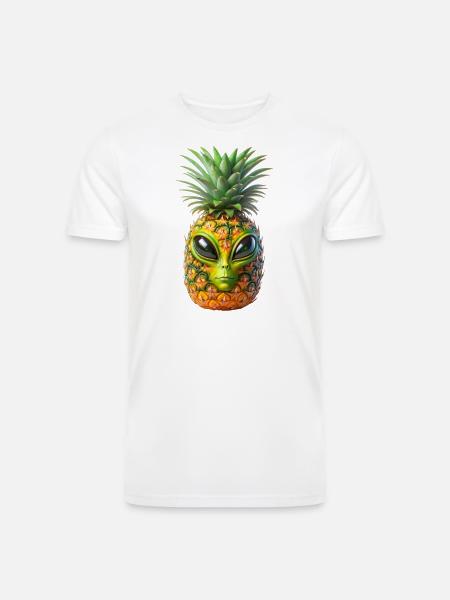 Alien Pineapple - Men’s Tri-Blend Organic T-Shirt -