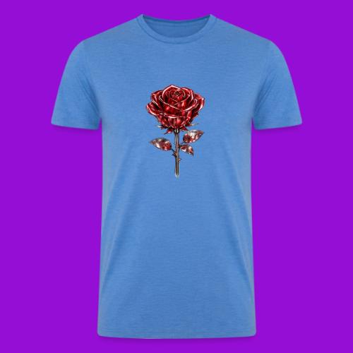 2 Set - Silver and Gold Roses - Men’s Tri-Blend Organic T-Shirt