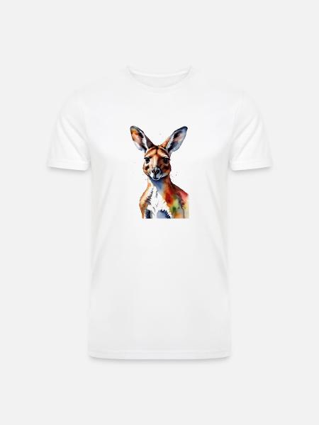 Kangaroo Design - Men’s Tri-Blend Organic T-Shirt -