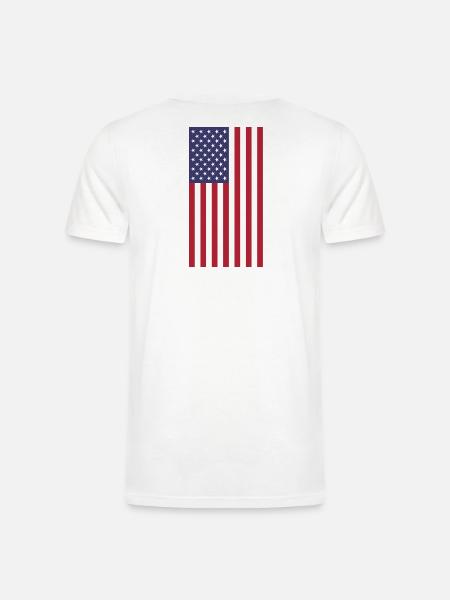 USA Flag, vertical - Men’s Tri-Blend Organic T-Shirt -