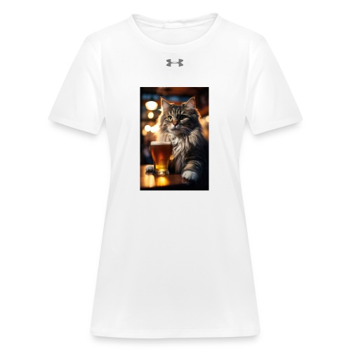Bright Eyed Beer Cat - Under Armour Women’s Locker T-Shirt