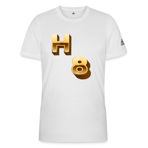 H 8 Letter & Number logo design - Adidas Men's Recycled Performance T-Shirt