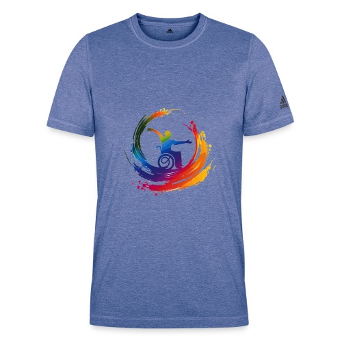 Inclusion wheelchair symbol in rainbow colors * - Adidas Men's Recycled Performance T-Shirt