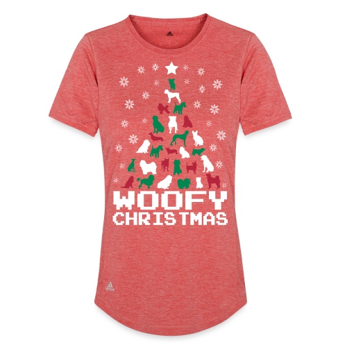 Woofy Christmas Tree - Adidas Women's Recycled Performance T-Shirt