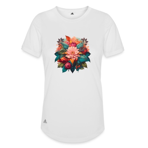 sublimation design with spring blooming flowers - Adidas Women's Recycled Performance T-Shirt