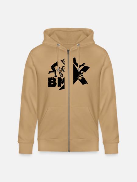 BMX Rider - Stanley/Stella Cultivator Organic Zip Hoodie - latte