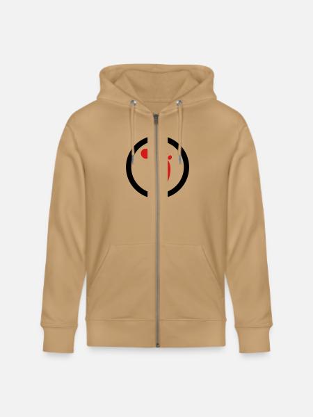 Foot Logo (2c) - Stanley/Stella Cultivator Organic Zip Hoodie - latte