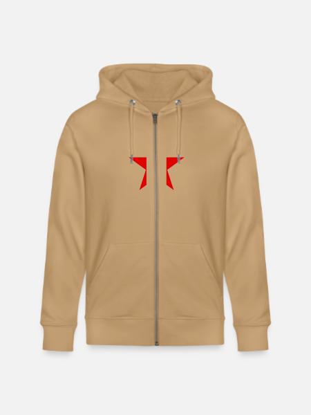RED STAR - Stanley/Stella Cultivator Organic Zip Hoodie - latte
