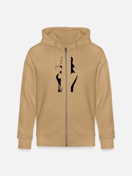 smoking chola - Stanley/Stella Cultivator Organic Zip Hoodie - latte
