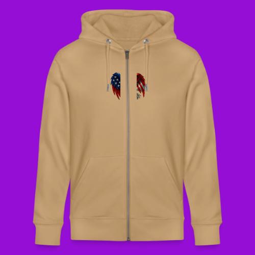 American Flag Bald Eagle - Helmet - Stanley/Stella Cultivator Organic Zip Hoodie