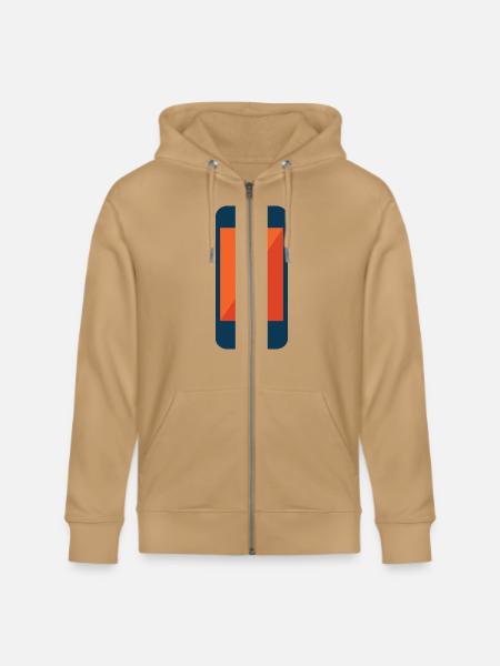 smart phone - Stanley/Stella Cultivator Organic Zip Hoodie - latte