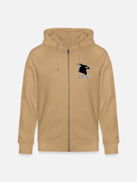 Java Hawk-Eagle: Forest Guardian - Stanley/Stella Cultivator Organic Zip Hoodie - latte