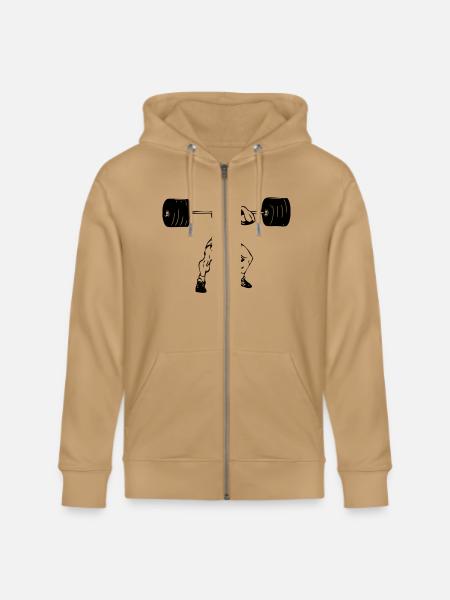 weightlifting - Stanley/Stella Cultivator Organic Zip Hoodie - latte