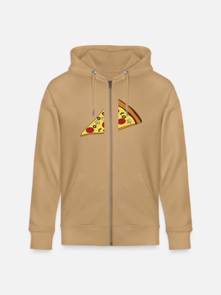 pizza slice - Stanley/Stella Cultivator Organic Zip Hoodie - latte