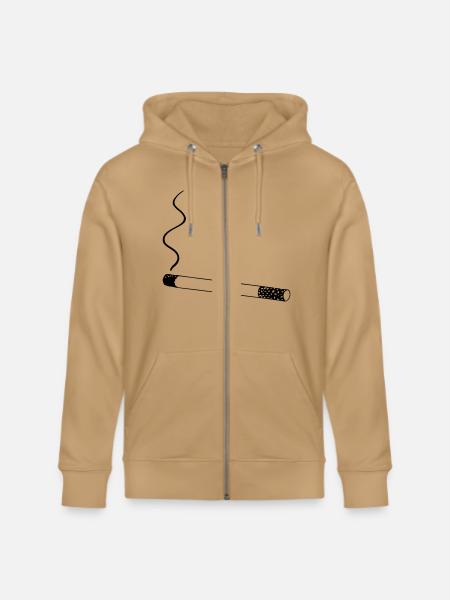 smoking - Stanley/Stella Cultivator Organic Zip Hoodie - latte