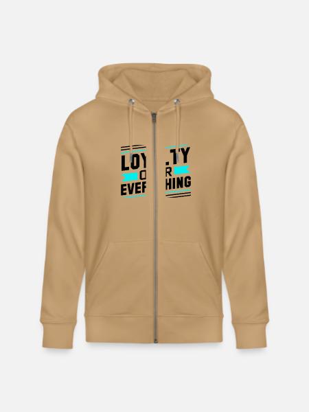 Loyalty Over Everything - Stanley/Stella Cultivator Organic Zip Hoodie - latte