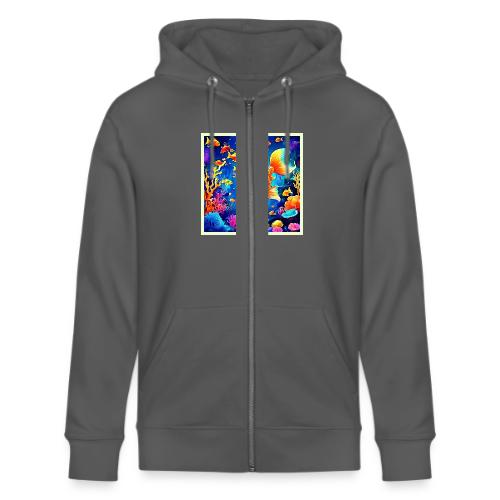 Vibrant Underwater Fish World Design - Stanley/Stella Cultivator Organic Zip Hoodie