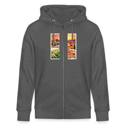 Spotted Gecko Desert Sunset - Stanley/Stella Cultivator Organic Zip Hoodie
