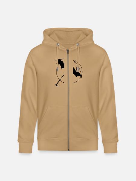 Basic Open Umbrella - Stanley/Stella Cultivator Organic Zip Hoodie - latte