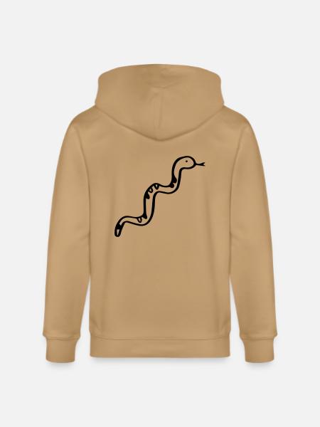 Snake - Poison - Stanley/Stella Cultivator Organic Zip Hoodie - latte