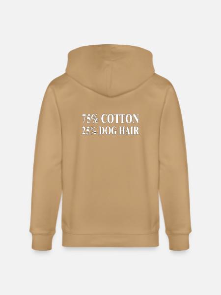 Dog Hair Cotton Blend Tee - Stanley/Stella Cultivator Organic Zip Hoodie - latte