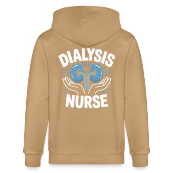 Dialysis Nurse Emblem - Stanley/Stella Cultivator Organic Zip Hoodie - latte - Back