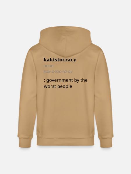 Kakistocracy Definition - Stanley/Stella Cultivator Organic Zip Hoodie - latte
