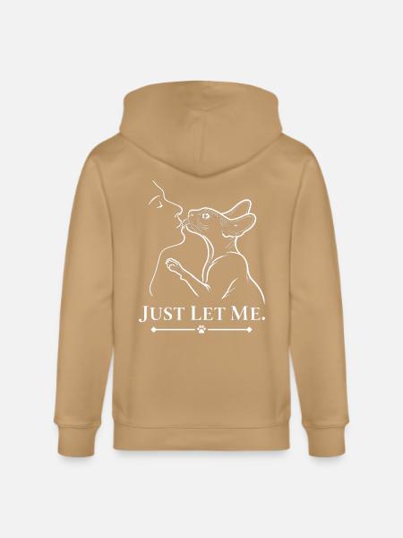 Affectionate Sphynx Cat - Stanley/Stella Cultivator Organic Zip Hoodie - latte