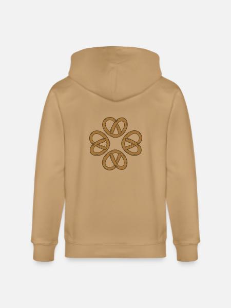 T-shirt pretzel - Stanley/Stella Cultivator Organic Zip Hoodie - latte