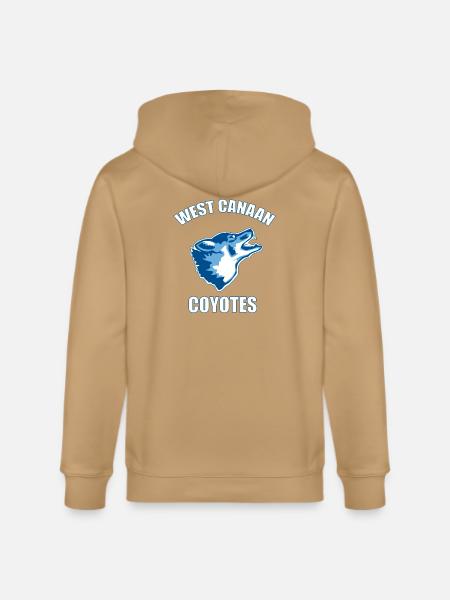 West Canaan Coyotes - Stanley/Stella Cultivator Organic Zip Hoodie - latte