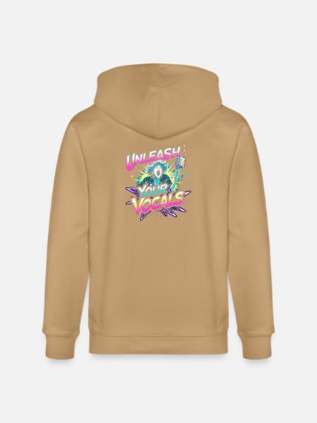 Karaoke Unleash Your Vocals - Stanley/Stella Cultivator Organic Zip Hoodie - latte
