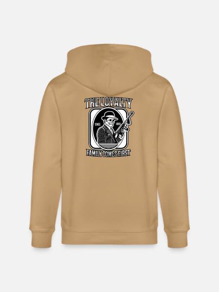 Loyalty Family Comes First - Stanley/Stella Cultivator Organic Zip Hoodie - latte