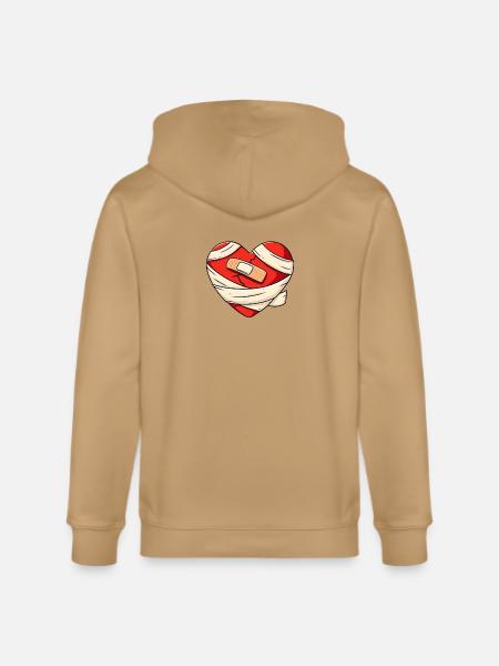 Healing Heart - Stanley/Stella Cultivator Organic Zip Hoodie - latte