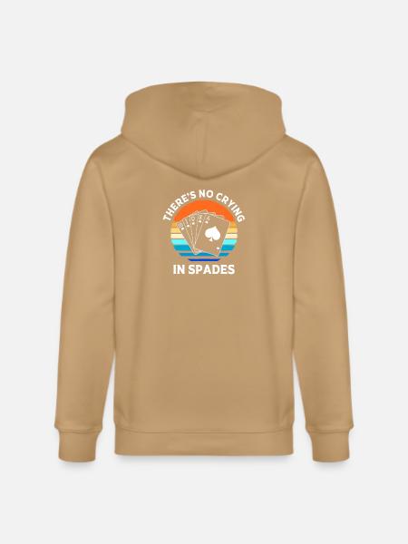 Spades Card Game Poker Player - Stanley/Stella Cultivator Organic Zip Hoodie - latte