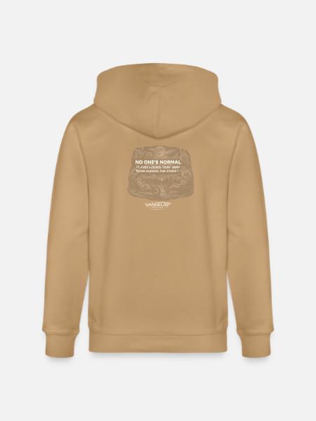 No One's Normal - Stanley/Stella Cultivator Organic Zip Hoodie - latte