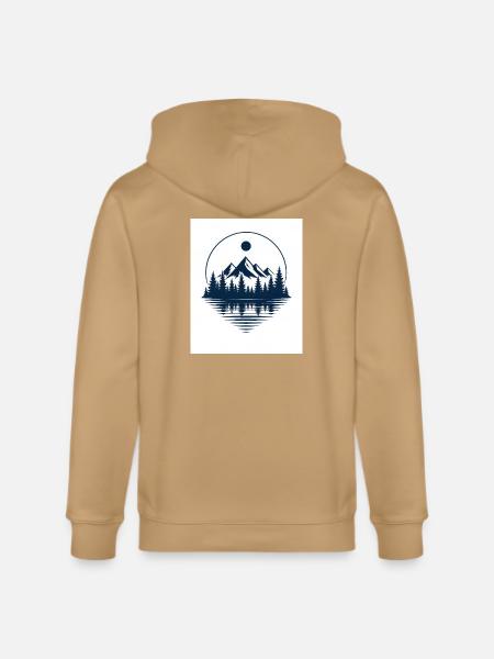 Silent Pines - Stanley/Stella Cultivator Organic Zip Hoodie - latte