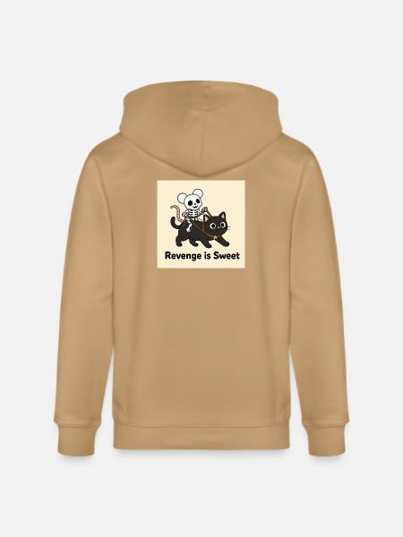 Revenge is Sweet Halloween Design - Stanley/Stella Cultivator Organic Zip Hoodie - latte