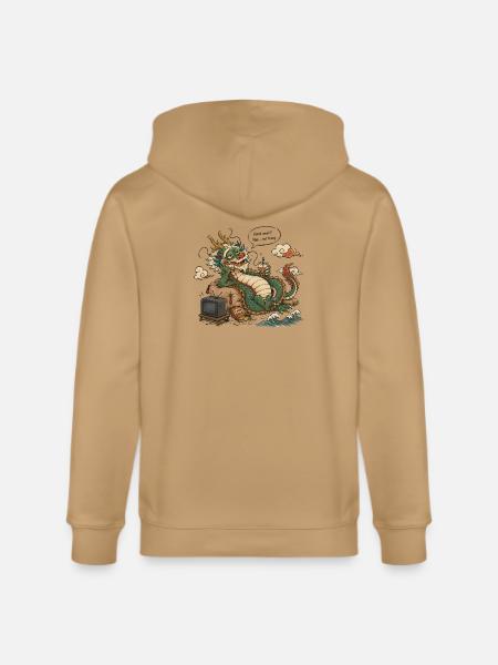 Lazy Dragon - Stanley/Stella Cultivator Organic Zip Hoodie - latte