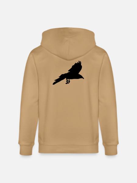 Raven, Crow - Stanley/Stella Cultivator Organic Zip Hoodie - latte