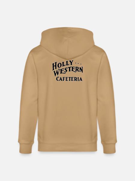 Holly Western Cafeteria Signage - Stanley/Stella Cultivator Organic Zip Hoodie - latte