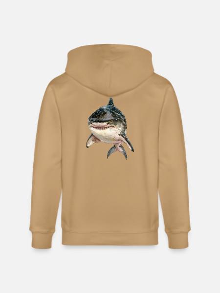 Tiger Shark - Stanley/Stella Cultivator Organic Zip Hoodie - latte