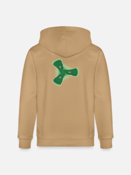 Der schüchterne Seestern – Fractal Art - Stanley/Stella Cultivator Organic Zip Hoodie - latte