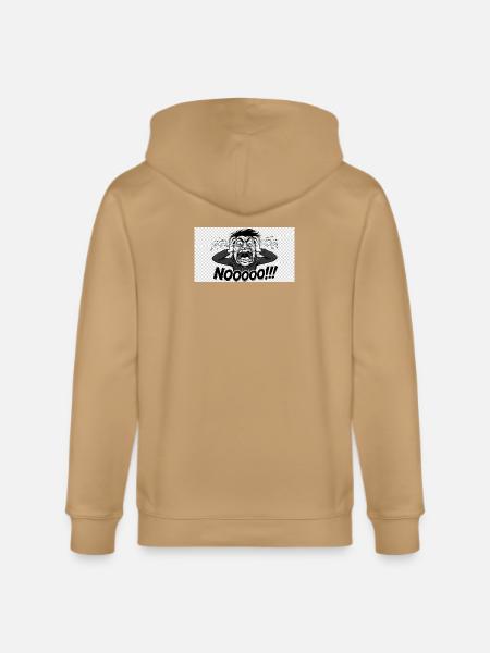 Noooo Scream Comic Style - Stanley/Stella Cultivator Organic Zip Hoodie - latte