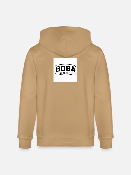 Boba Chop Shop Logo - Stanley/Stella Cultivator Organic Zip Hoodie - latte