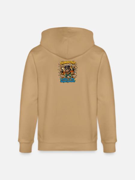 Coffee Is My Superpower Hero - Stanley/Stella Cultivator Organic Zip Hoodie - latte
