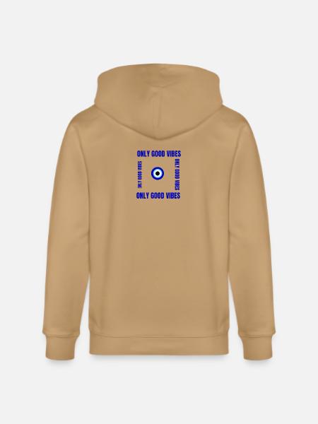 beautiful blue eyes - Stanley/Stella Cultivator Organic Zip Hoodie - latte