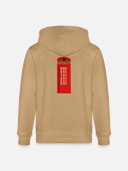 phone box - Stanley/Stella Cultivator Organic Zip Hoodie - latte