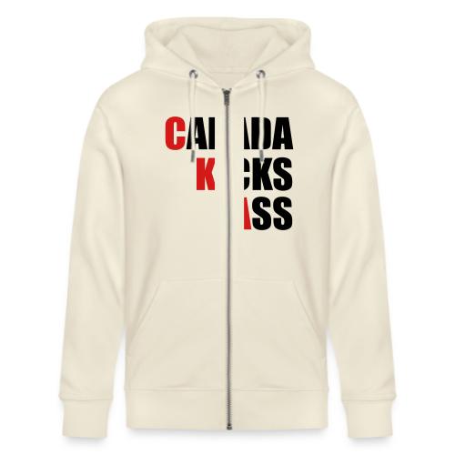 Canada Kicks Ass Vertical - Stanley/Stella Cultivator Organic Zip Hoodie