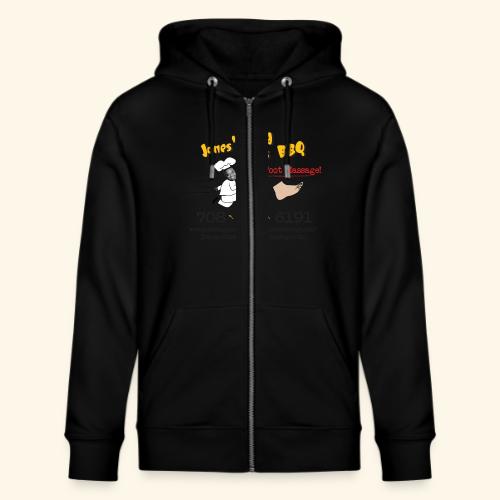 Jones Good Ass BBQ and Foot Massage logo - Stanley/Stella Cultivator Organic Zip Hoodie