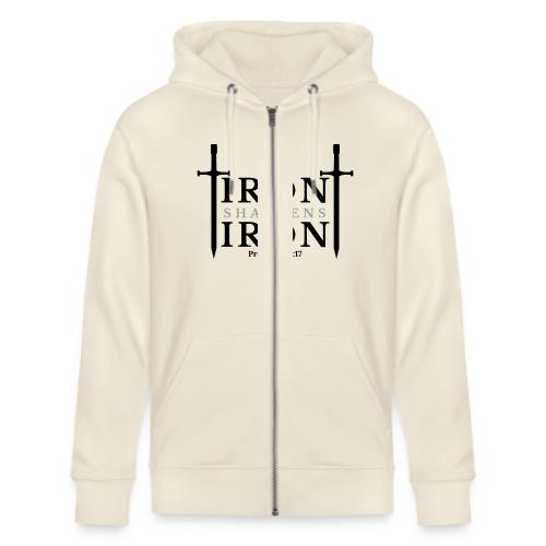 Iron Sharpens Iron - Proverbs 27:17 (Black & Grey) - Stanley/Stella Cultivator Organic Zip Hoodie